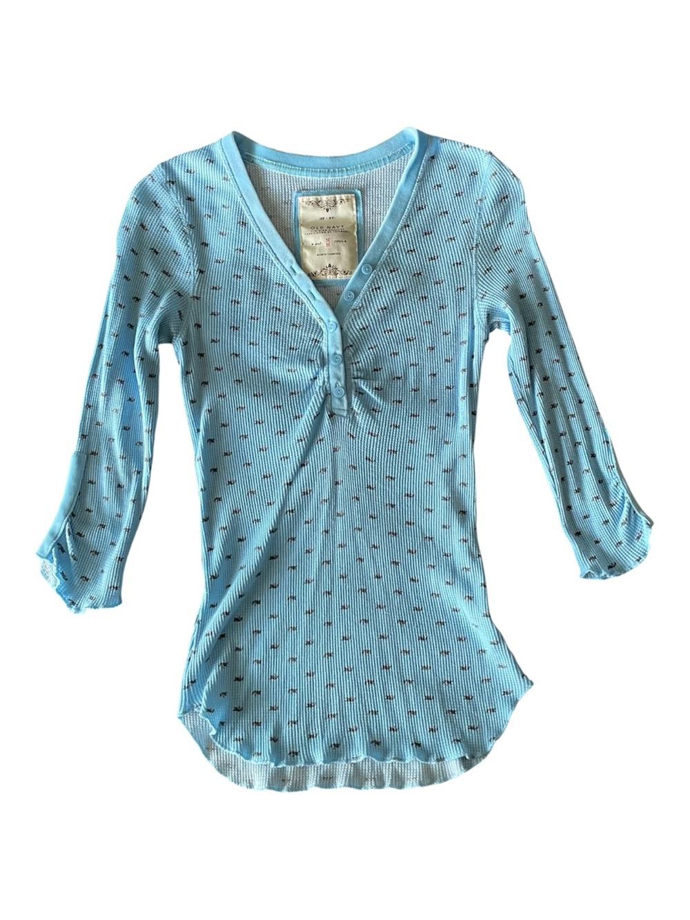 Authentic vintage 2007 Old Navy waffle Henley